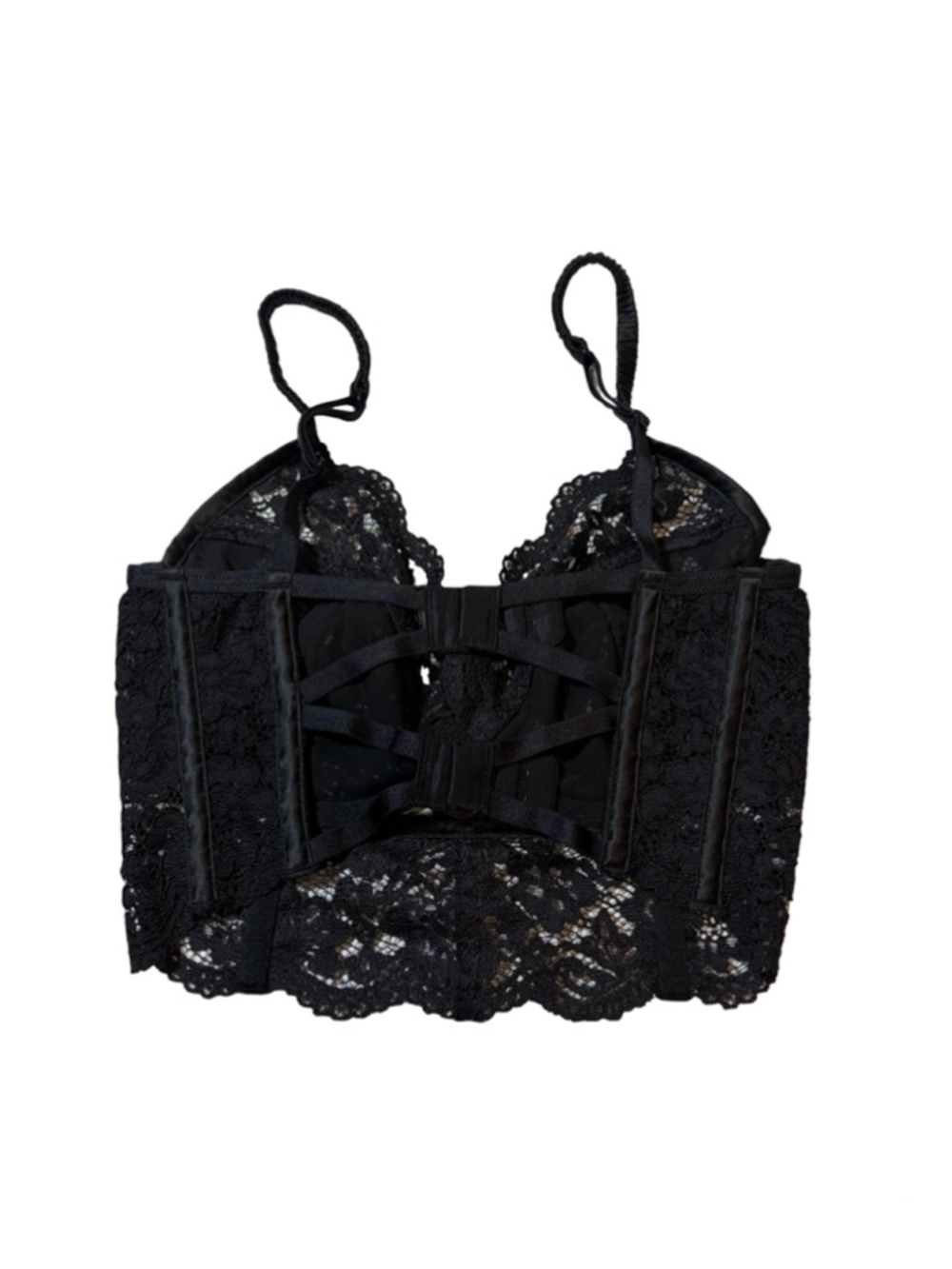 For Love & Lemons Black Lace Bustier Corset Top Underwire Lingerie Bralette - Picture 4 of 7